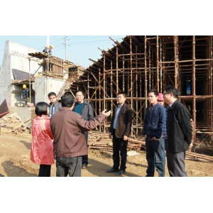 城投集团、龙马公司领导视察白马桥满堂支架搭设