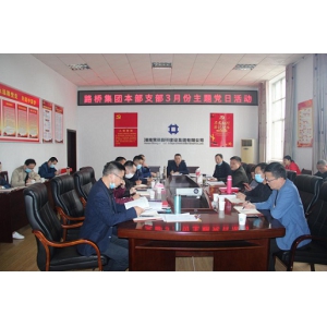 常德路桥本部党支部开展3月份主题党日活动